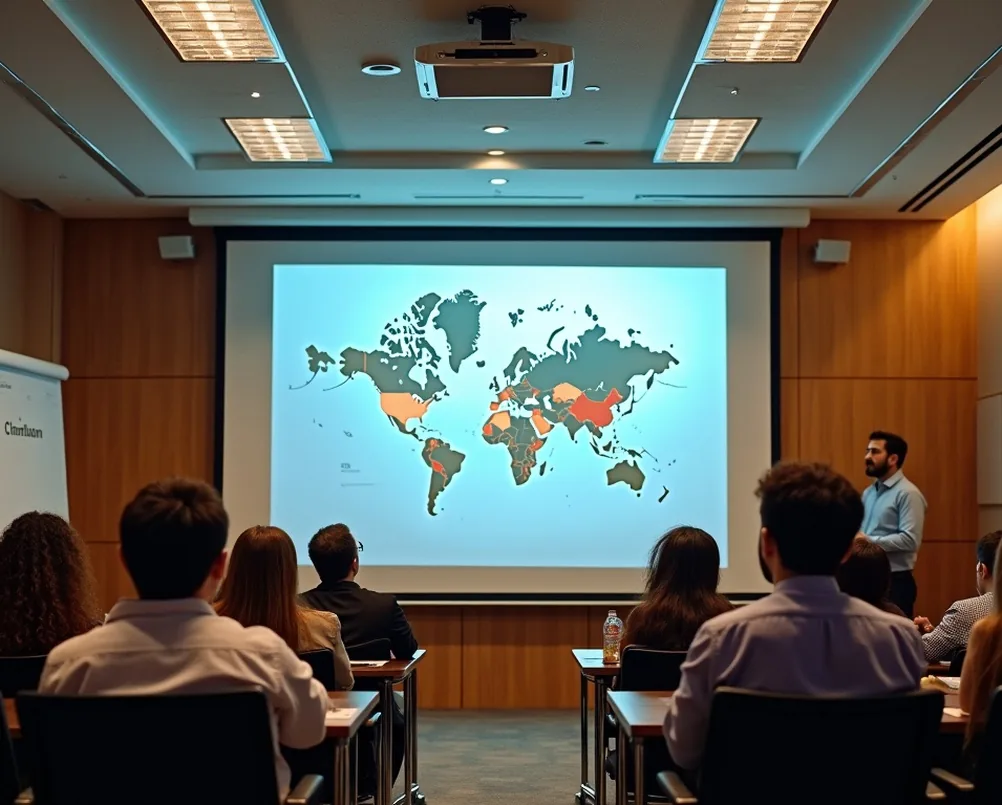 Climate change presentation conference room