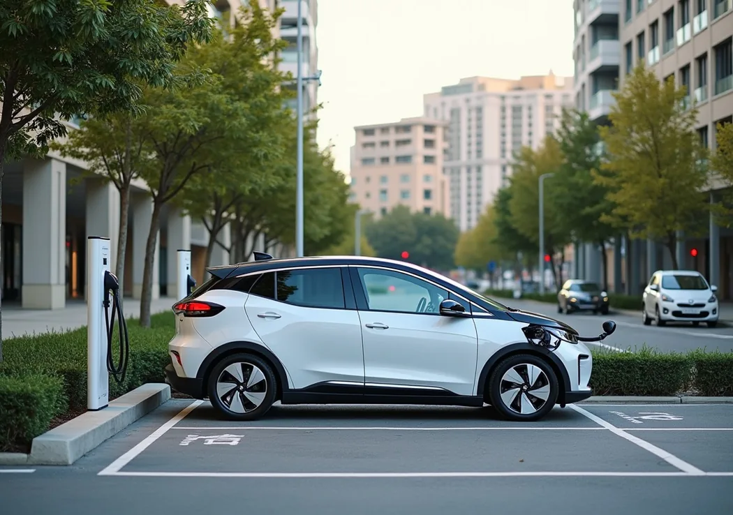 Electric vehicle charging station urban area